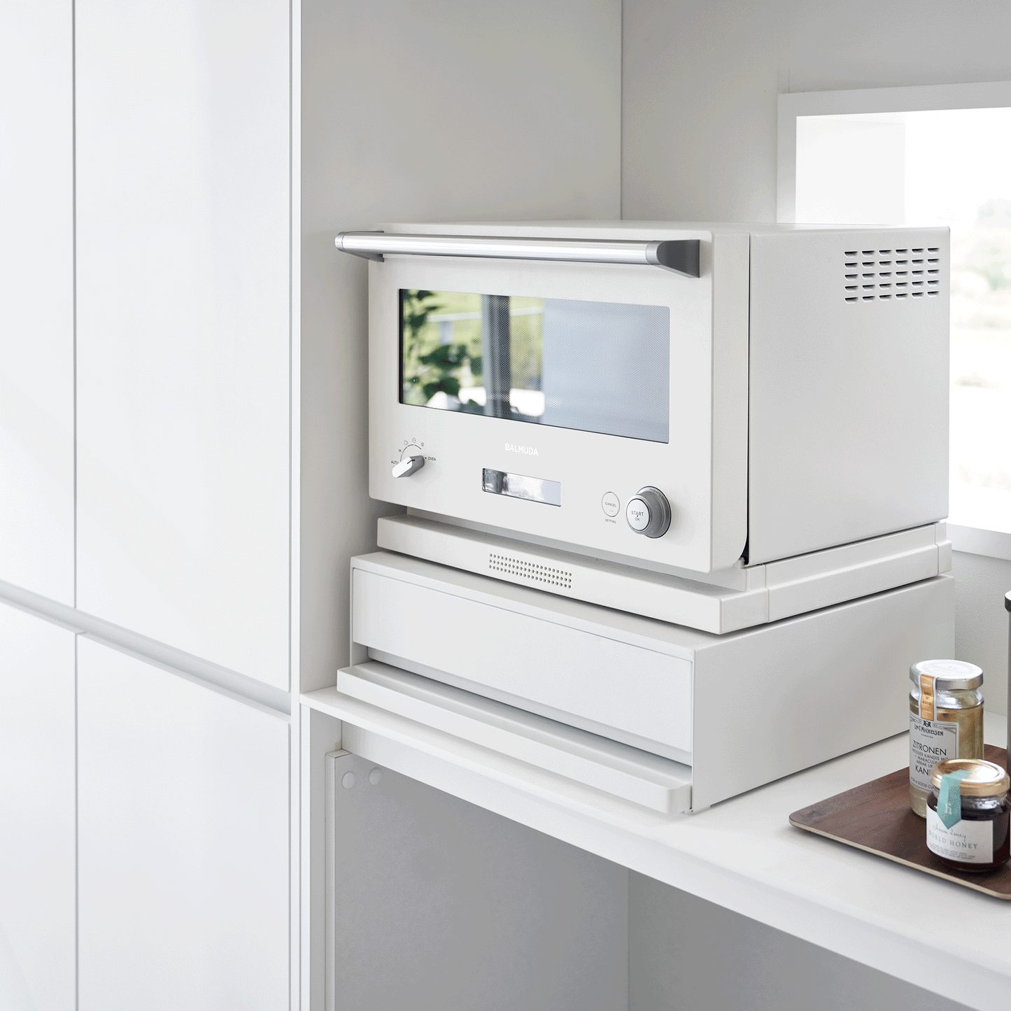 Yamazaki Home Countertop Drawer with Pull-Out Shelf