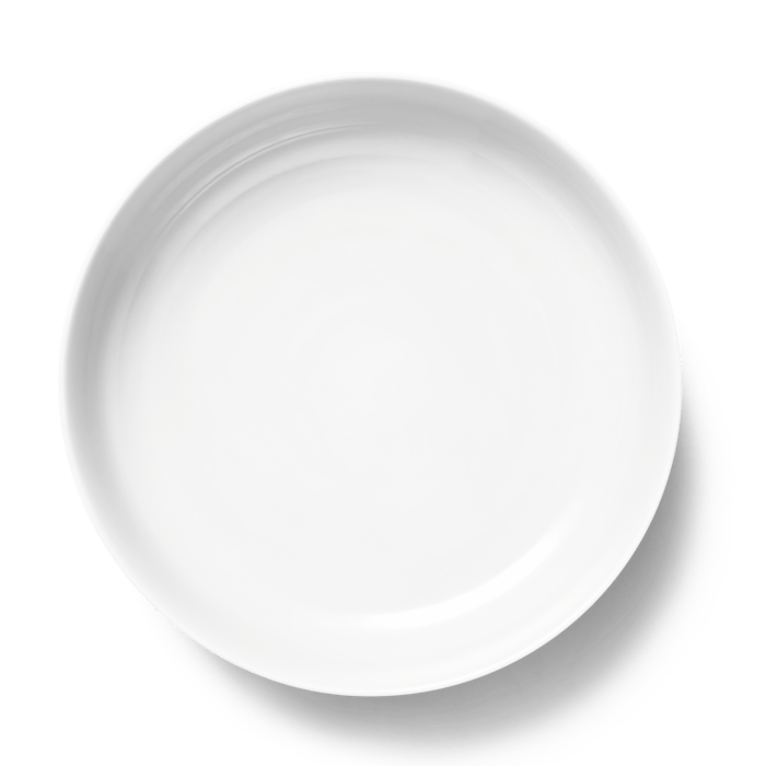 Lyngby Porcelæn Rhombe Serving Bowl, White, Ø: 11.3"