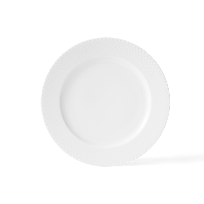Lyngby Porcelæn Rhombe Plate, White