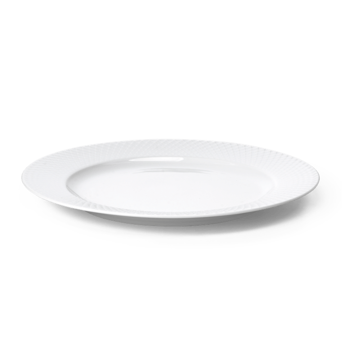 Lyngby Porcelæn Rhombe Plate, White