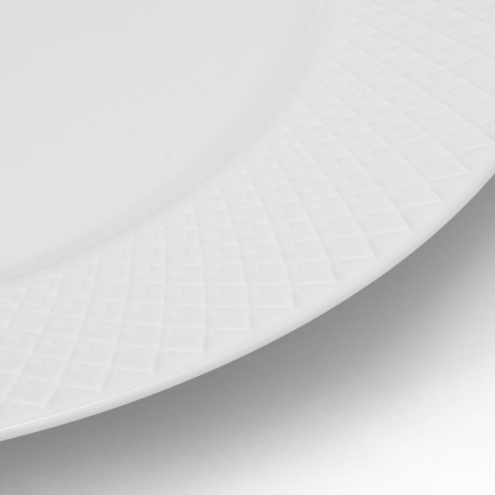 Lyngby Porcelæn Rhombe Plate, White