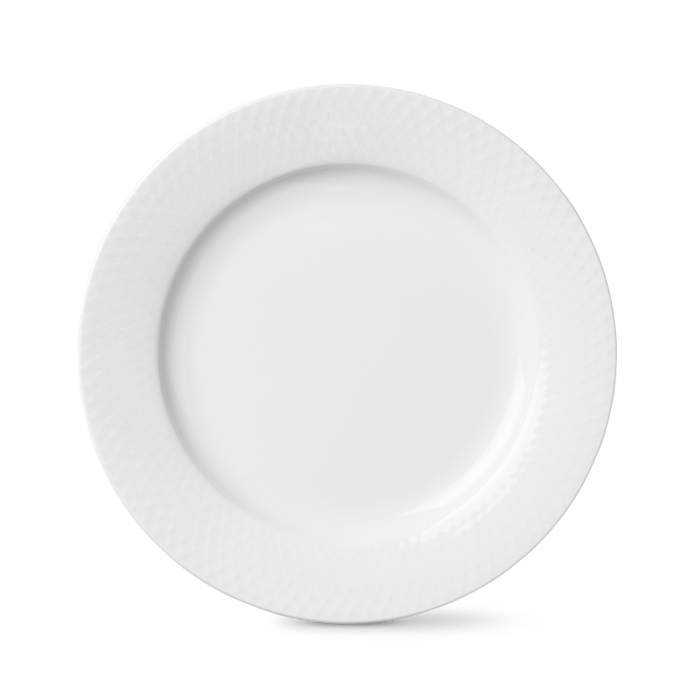 Lyngby Porcelæn Rhombe Plate, White