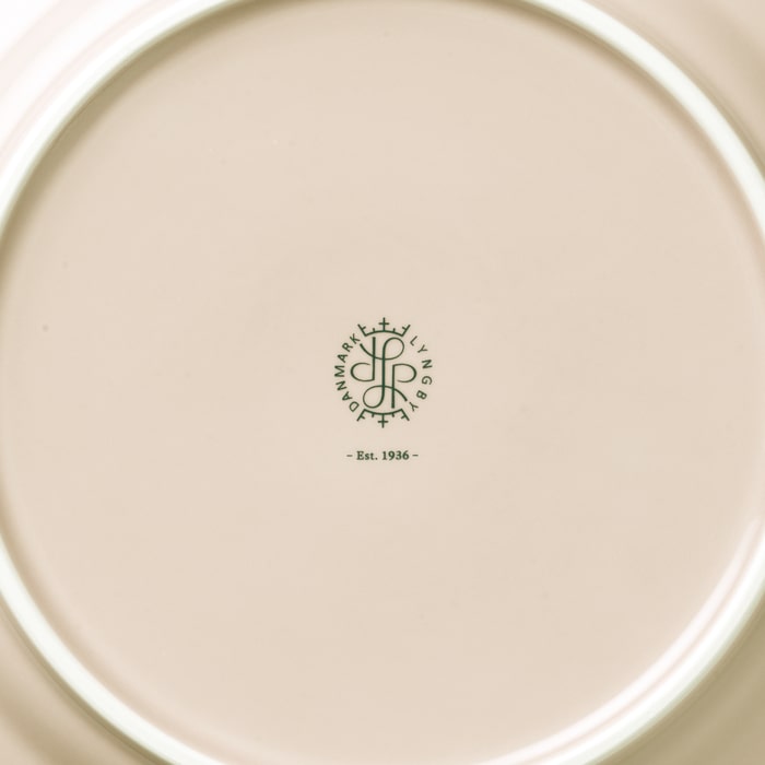 Lyngby Porcelæn Rhombe Earth Dinner Plate, Marble, Ø: 10.6"