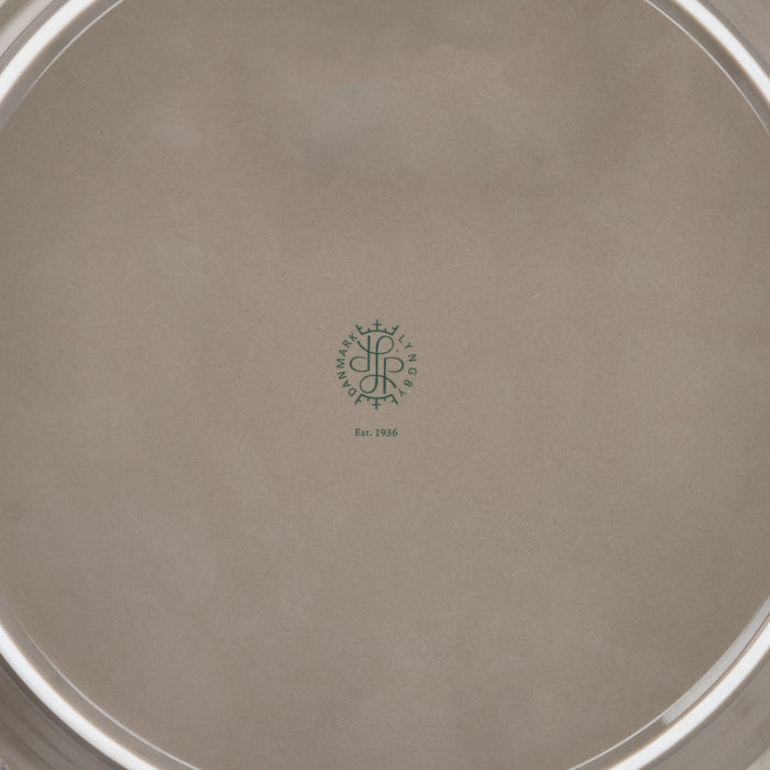 Lyngby Porcelæn Rhombe Earth Dinner Plate, Clay, Ø: 10.6"