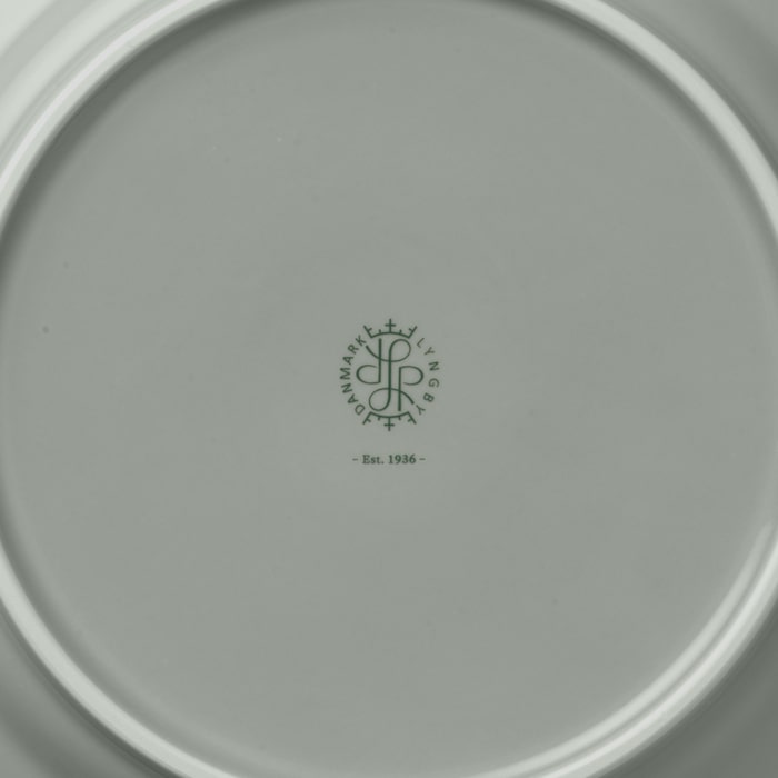 Lyngby Porcelæn Rhombe Earth Lunch Plate, Moss, Ø: 8.3"