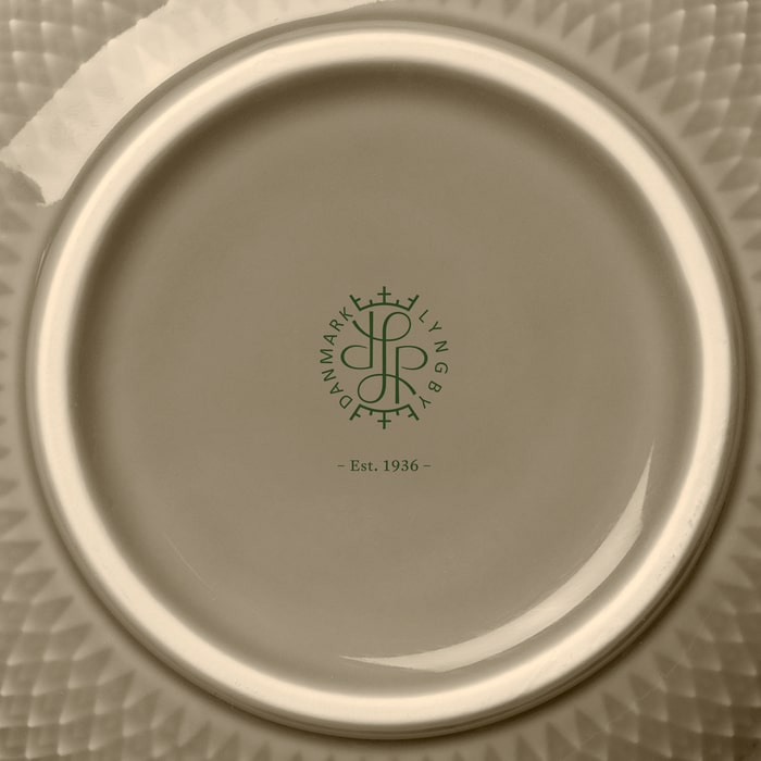 Lyngby Porcelæn Rhombe Earth Bowl, Clay, Ø: 6.1"