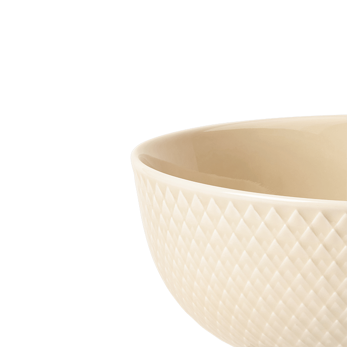 Lyngby Porcelæn Rhombe Earth Bowl, Marble, Ø: 8.7"