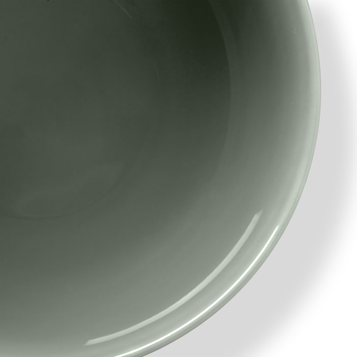 Lyngby Porcelæn Rhombe Earth Bowl, Moss, Ø: 5.1"