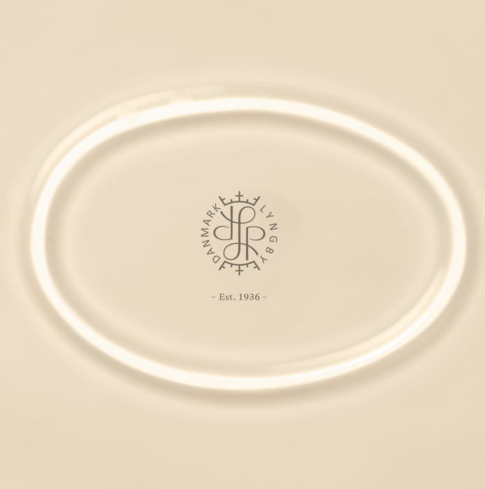 Lyngby Porcelæn Rhombe Earth Serving Dish, Marble, W: 13.8"
