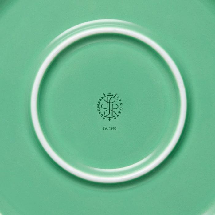 Lyngby Porcelæn Rhombe Color Serving Bowl, Green, Ø: 11.3"