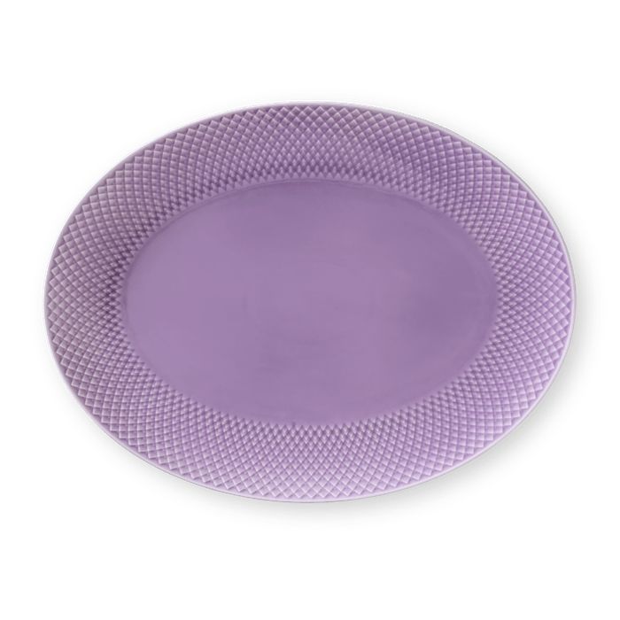 Lyngby Porcelæn Rhombe Color Oval Serving Dish, W: 13.8"