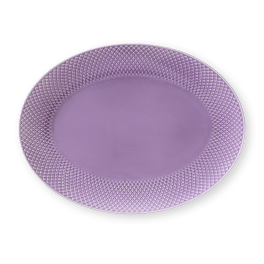 Lyngby Porcelæn Rhombe Color Oval Serving Dish, W: 13.8"