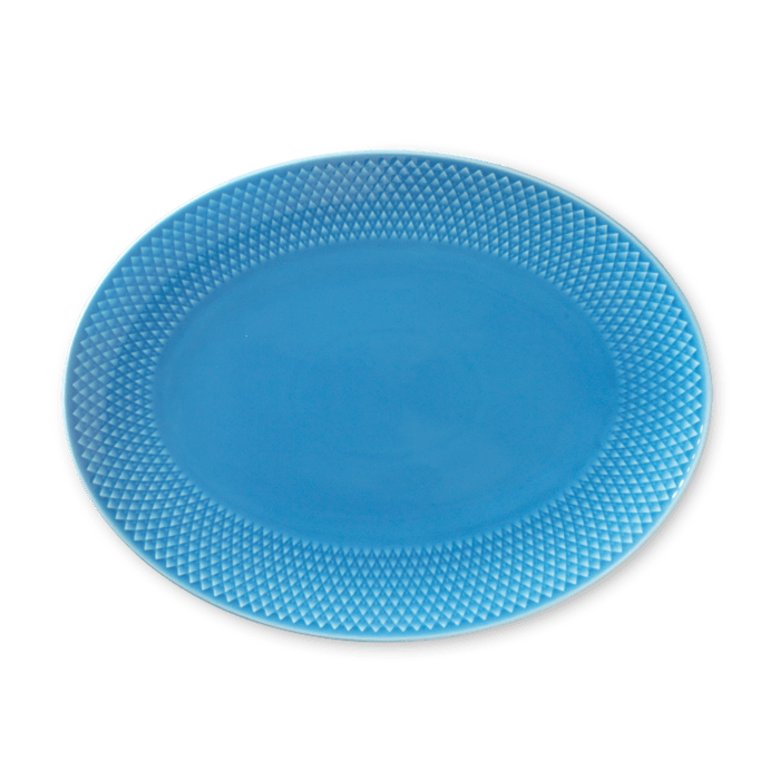 Lyngby Porcelæn Rhombe Color Oval Serving Dish, W: 11.2"