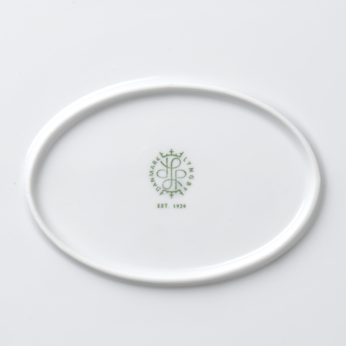 Lyngby Porcelæn Rhombe Oval Serving Dish, White