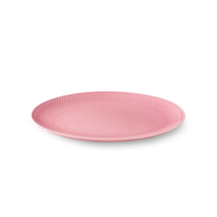 Lyngby Porcelæn Rhombe Color Oval Serving Dish, W: 11.2"