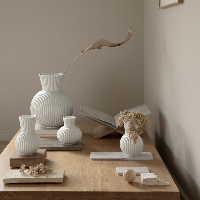 Lyngby Tura Vase, White