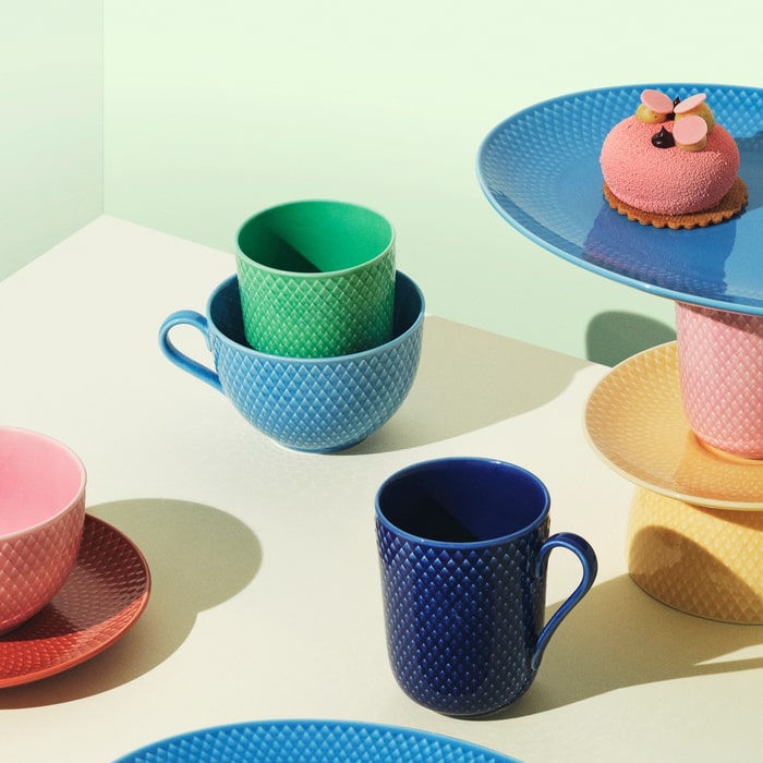 Lyngby Porcelæn Rhombe Color Mug, 11.2 Oz