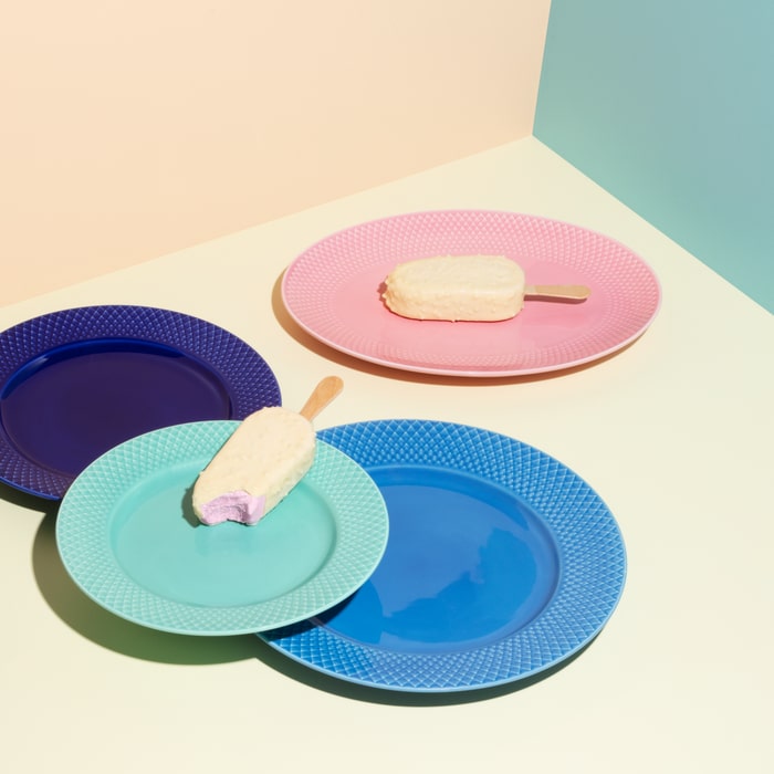 Lyngby Porcelæn Rhombe Color Dinner Plate, Ø: 10.6"