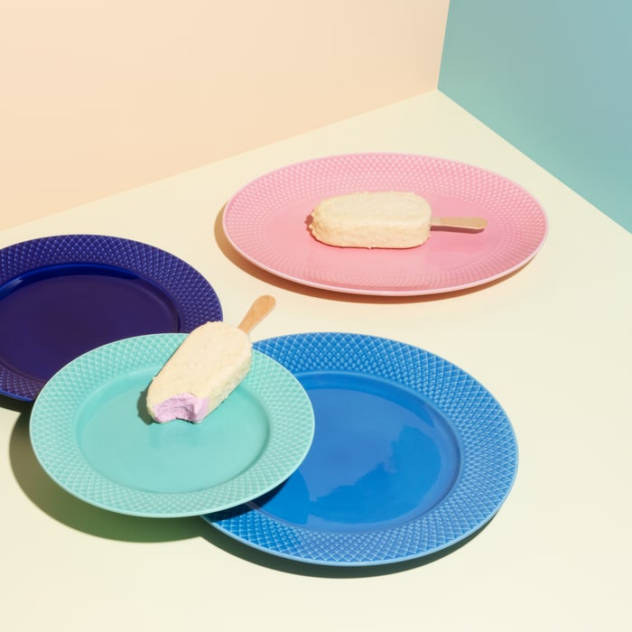 Lyngby Porcelæn Rhombe Color Lunch Plate, Ø: 8.3"