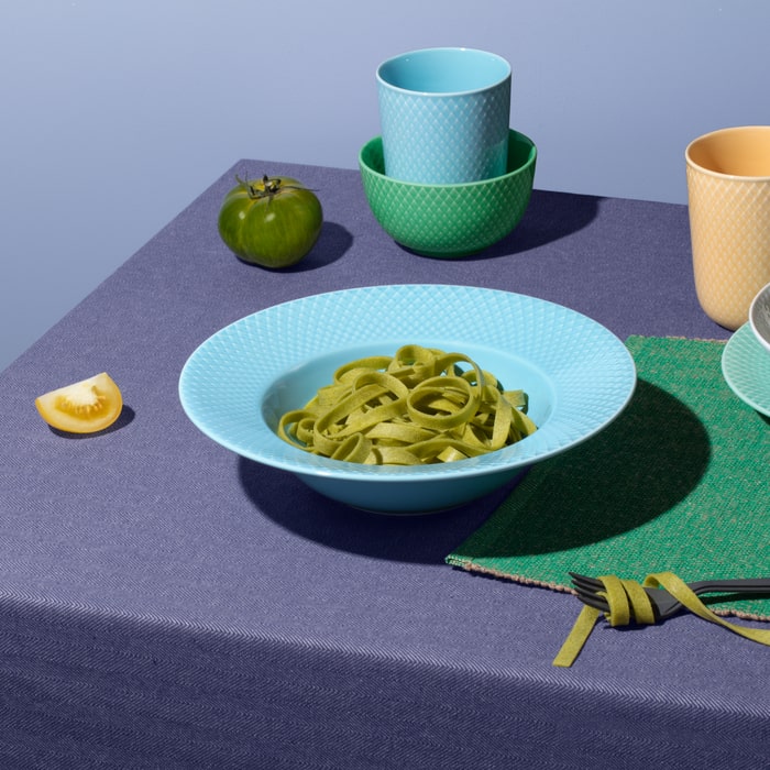 Lyngby Porcelæn Rhombe Color Soup Bowl, Ø: 9.6"