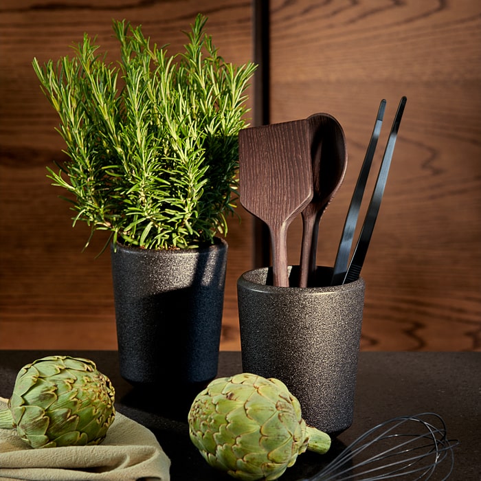 Rosendahl RÅ Utensil Holder, Black, H: 6.1"