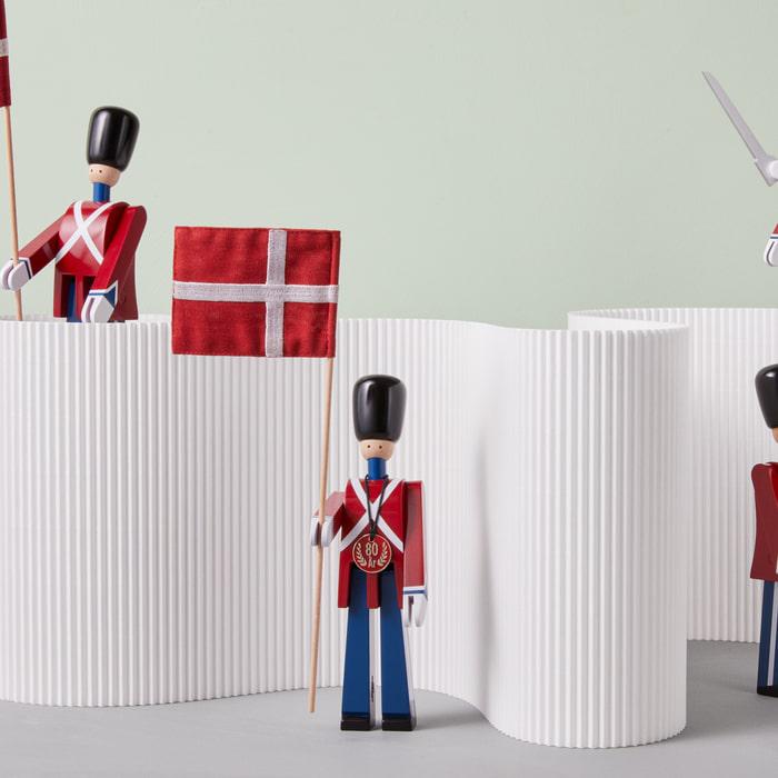 Kay Bojesen Standard-Bearer, Red/Blue/White