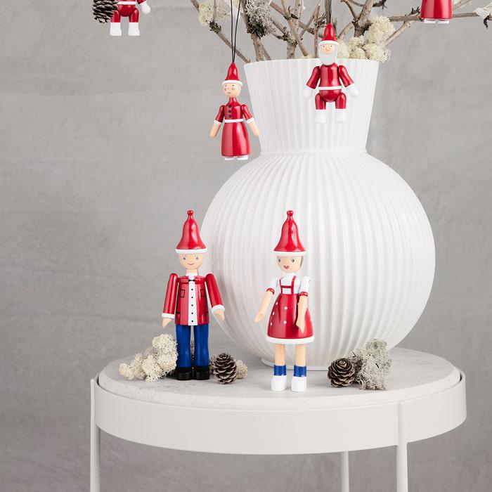Kay Bojesen Christmas Lise, red/blue/white, H: 6.9"