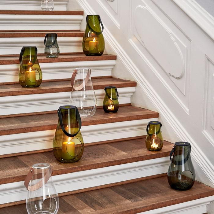 Holmegaard Design With Light Lantern, Olive Green