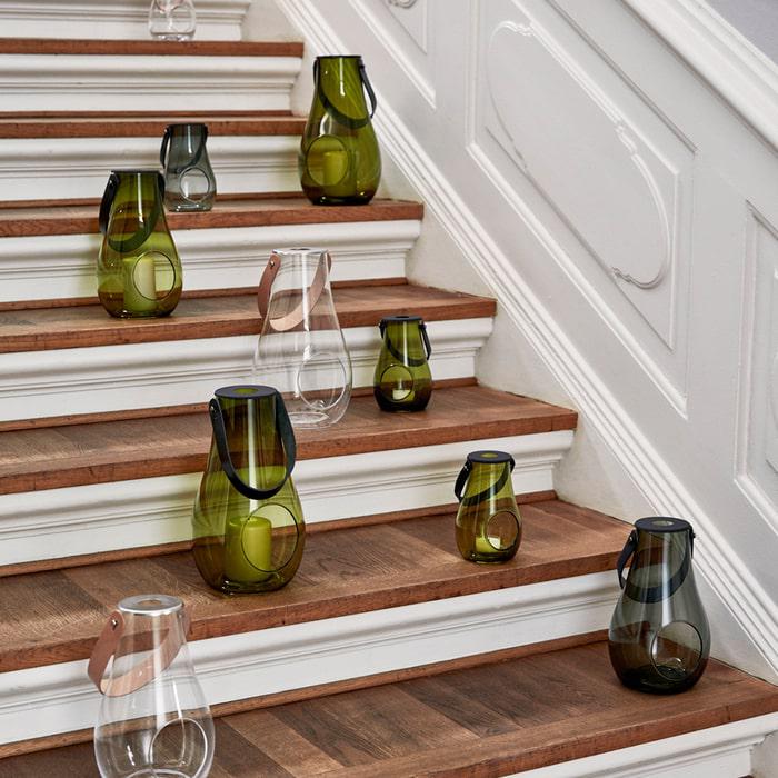 Holmegaard Design With Light Lantern, Smoke, H: 9.8