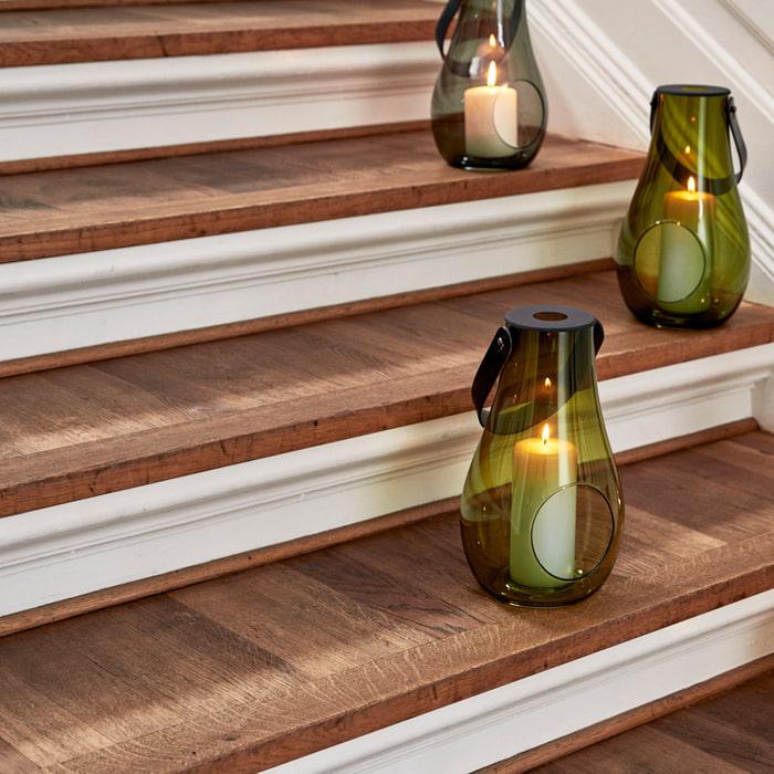 Holmegaard Design With Light Lantern, Olive Green