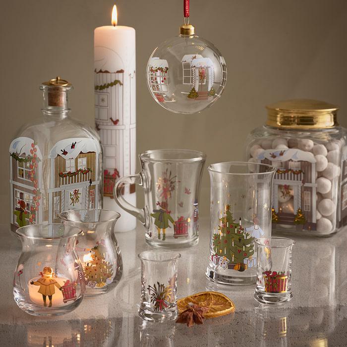 Holmegaard Christmas Dram Glass, Multi, 1 Oz, 2 Pcs.