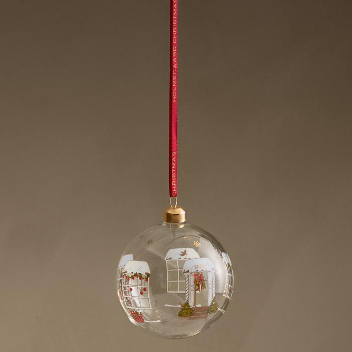 Holmegaard Annual Christmas Bauble, Clear, Ø: 3.1
