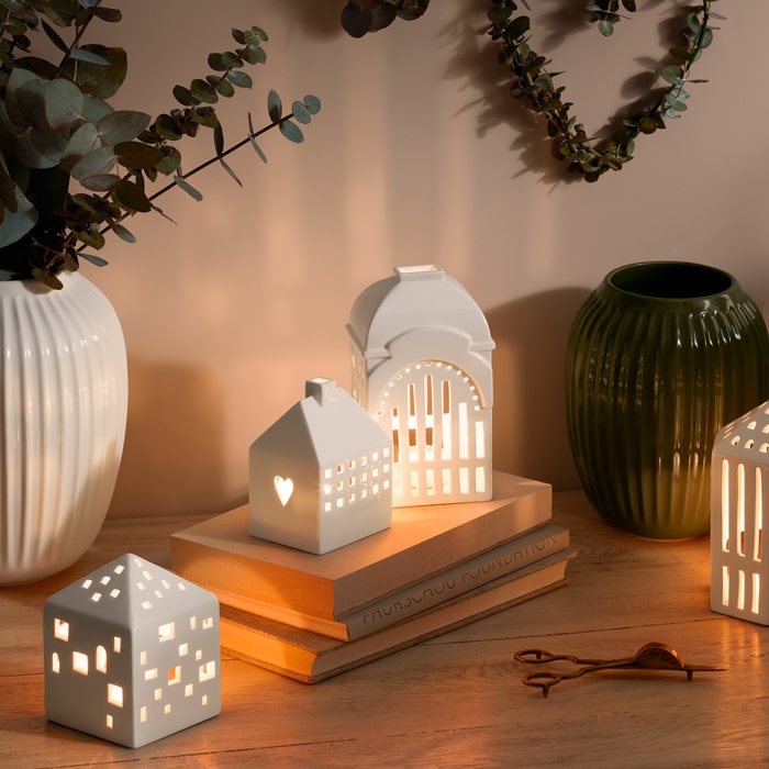 Kähler Urbania Tivoli Lighthouse Entrance, White, H: 7.3"