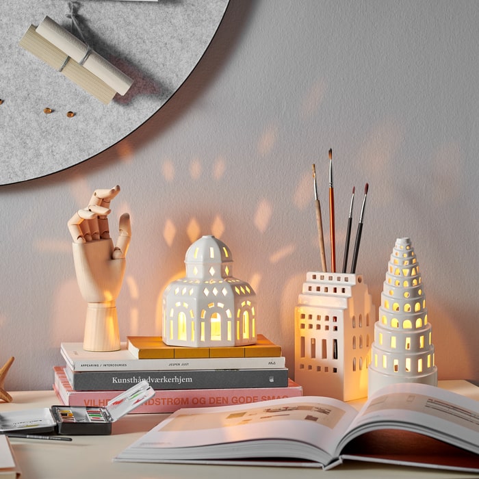 Kähler Urbania Lighthouse Manor, White, H: 6.7"