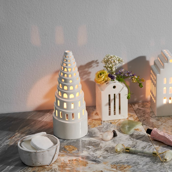 Kähler Urbania Lighthouse High Tower, White, H: 8.9"