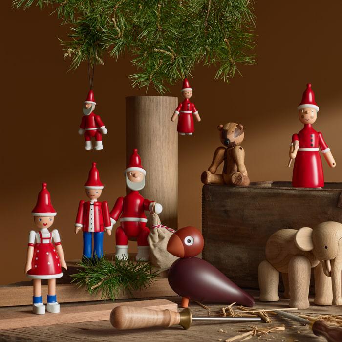 Kay Bojesen Christmas Ole, Red/Blue/White, H: 6.9
