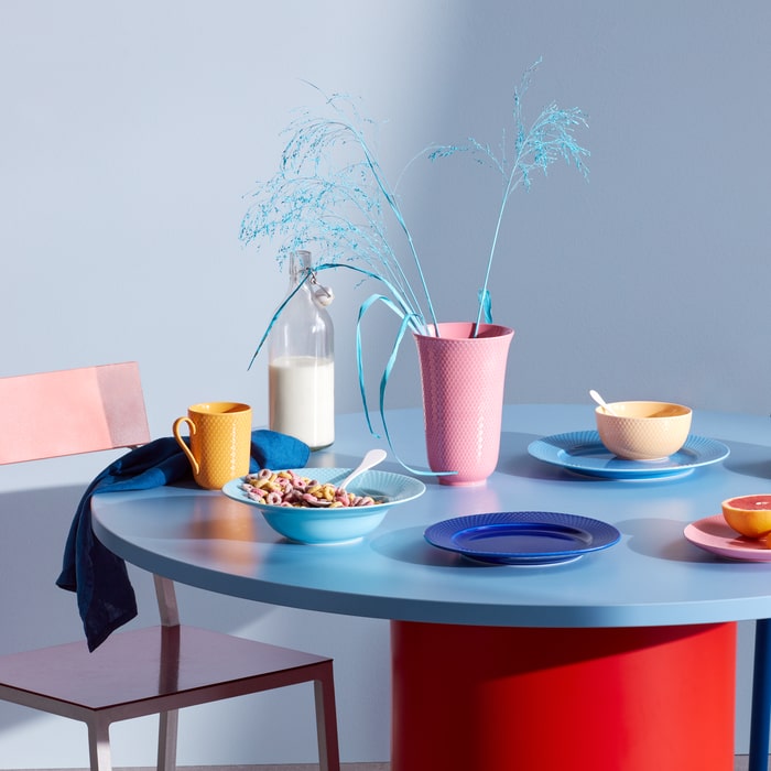 Lyngby Porcelæn Rhombe Color Soup Bowl, Ø: 9.6"