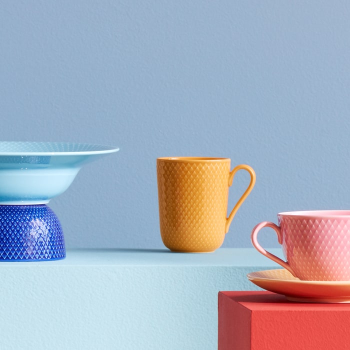 Lyngby Porcelæn Rhombe Color Mug With Handle