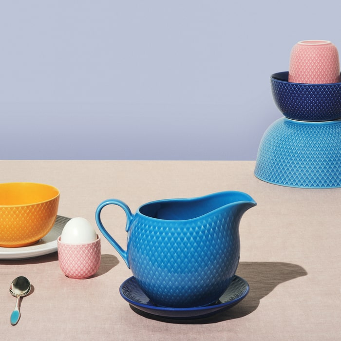 Lyngby Porcelæn Rhombe Color Egg Cup, H: 1.8"