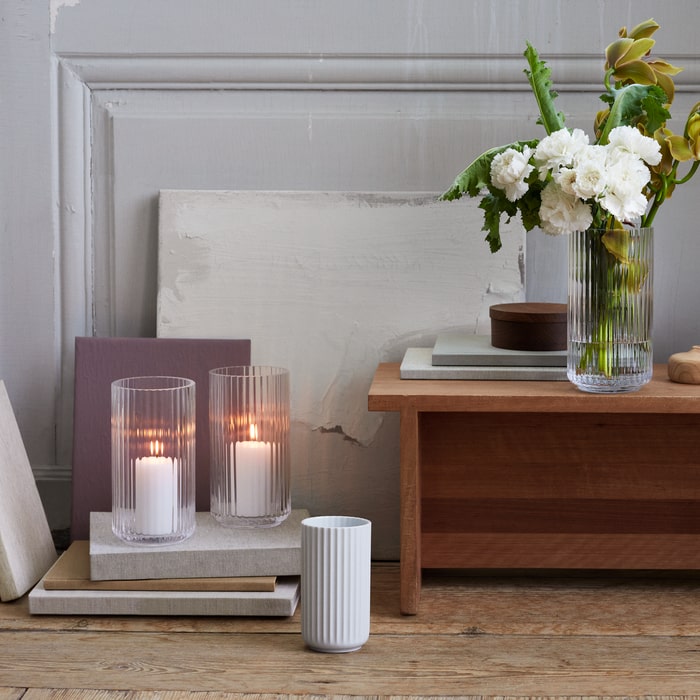 Lyngby Porcelæn Vase, White