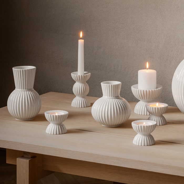 Lyngby Porcelæn Tura Candleholder, H: 4.9