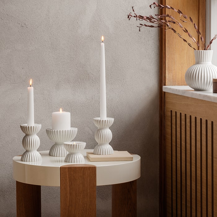 Lyngby Porcelæn Tura Candleholder, H: 2.6"
