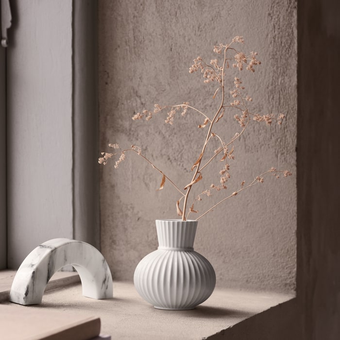 Lyngby Tura Vase, White
