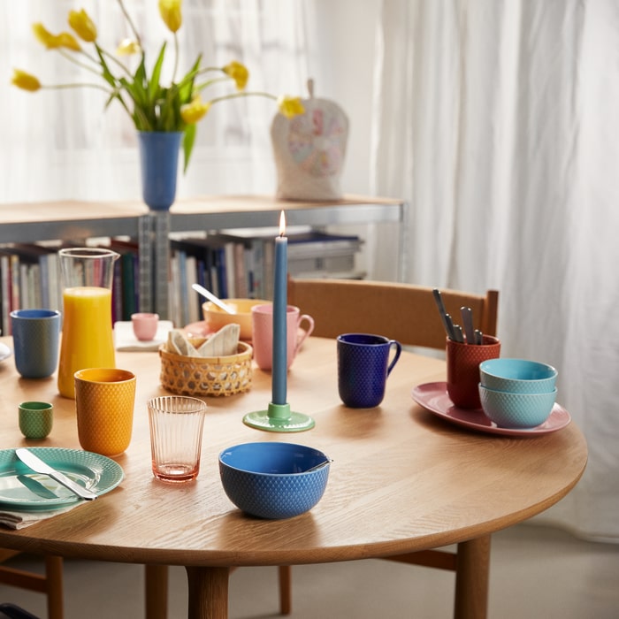Lyngby Porcelæn Rhombe Color Bowl, Ø: 5.1