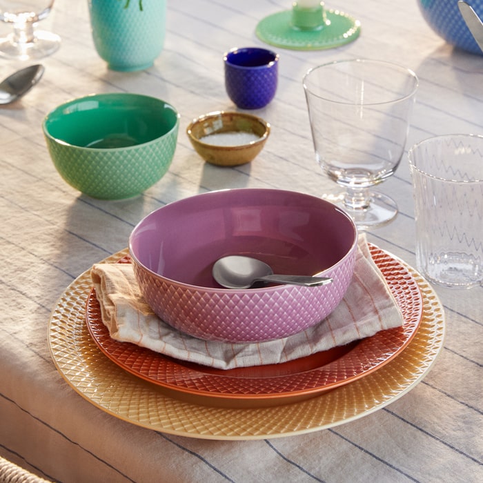 Lyngby Porcelæn Rhombe Color Bowl, Ø: 6.1