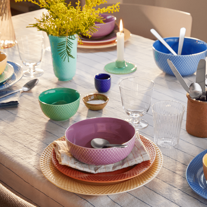 Lyngby Porcelæn Rhombe Color Bowl, Ø: 4.3"