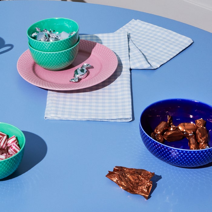 Lyngby Porcelæn Rhombe Color Bowl, Ø: 6.1"