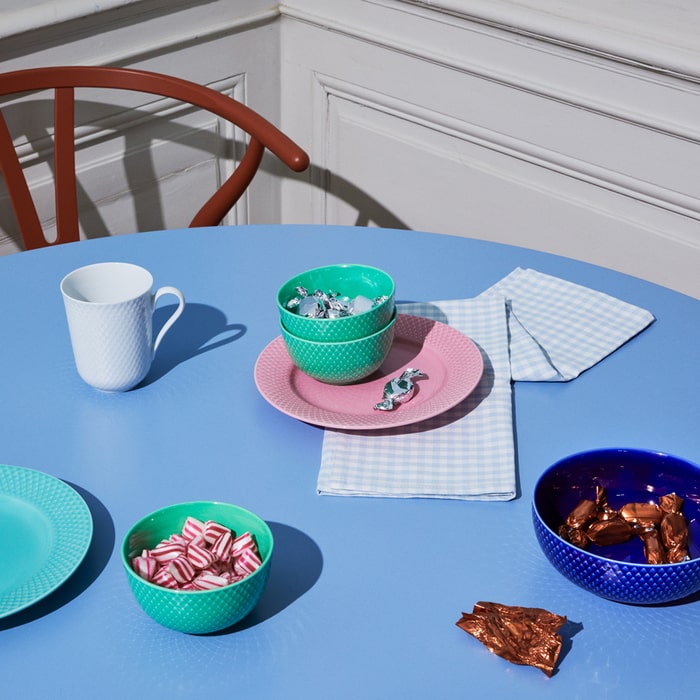 Lyngby Porcelæn Rhombe Color Lunch Plate, Ø: 8.3"