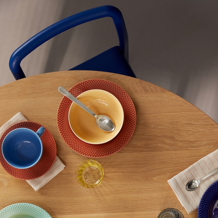 Lyngby Porcelæn Rhombe Color Lunch Plate, Ø: 9.1"