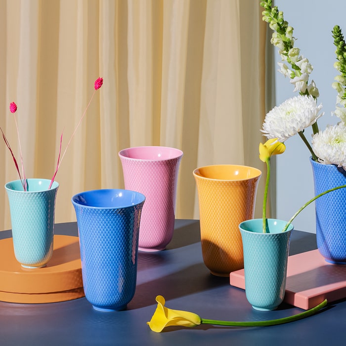 Lyngby Porcelæn Rhombe Color Vases